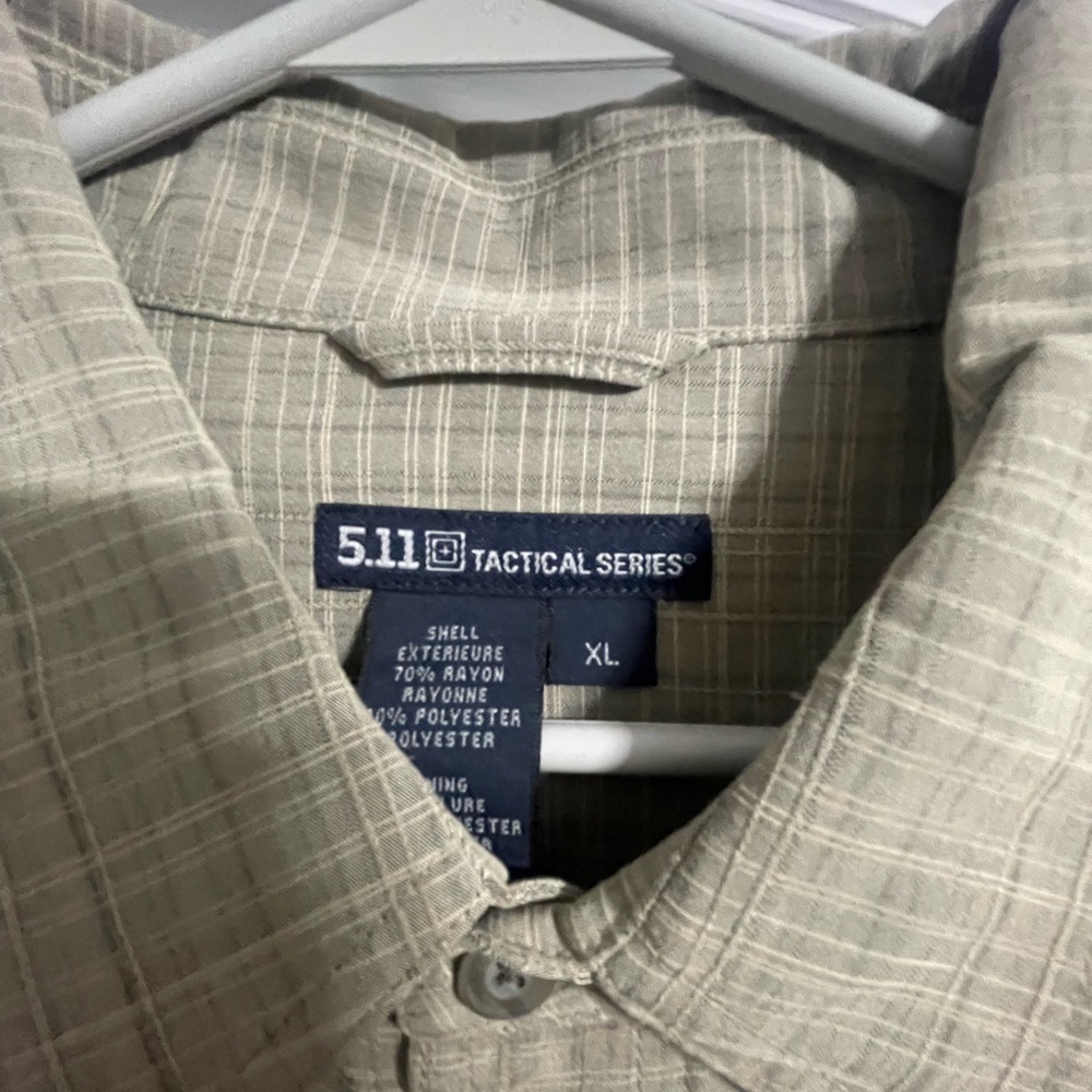 5.11 Tactical Men's Tan Plaid Shirt